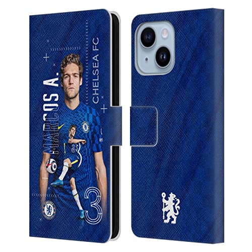Étui en cuir Chelsea FC Marcos Alonso pour iPhone 14 Plus aux finitions premium