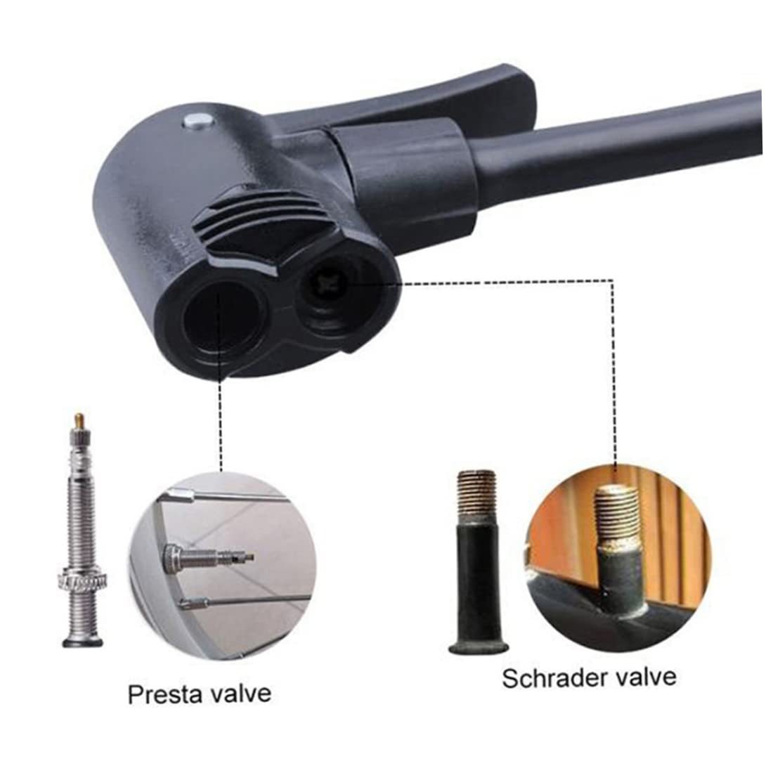 2 Teste Doppia Pompa Per Bici - Adattatore Valvola Schrader E Presta, Compatto E Universale - Foto 12