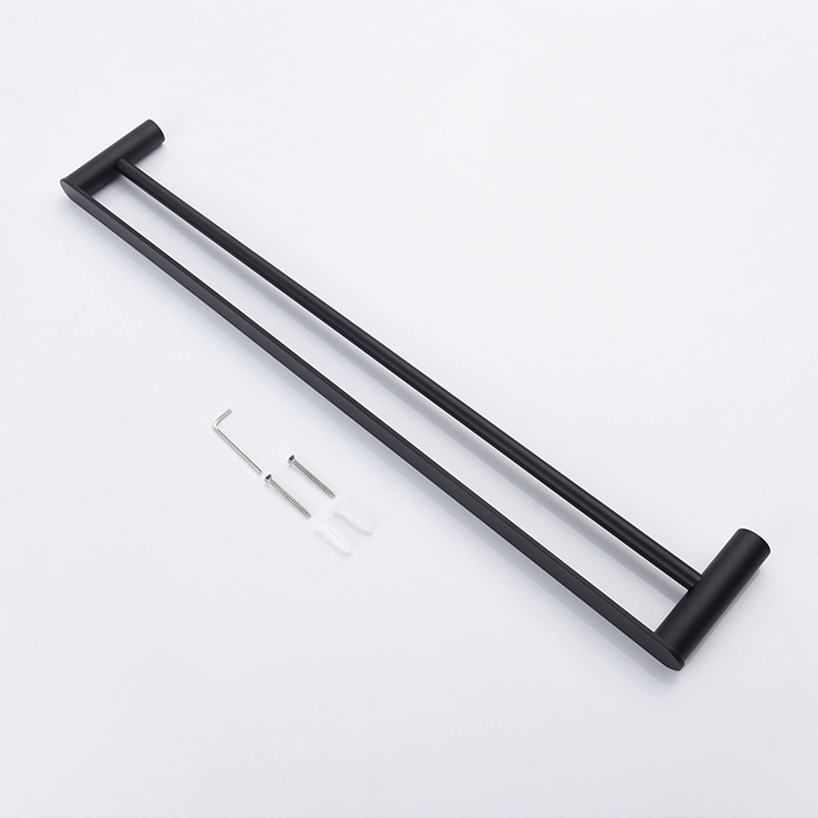 Handdoekhouder Wandmontage Zwarte Dubbele Handdoekhouder SUS 304 RVS Handdoekstang voor Badkamer Keuken Handdoek-30-98cm Optioneel (Size : 60cm
