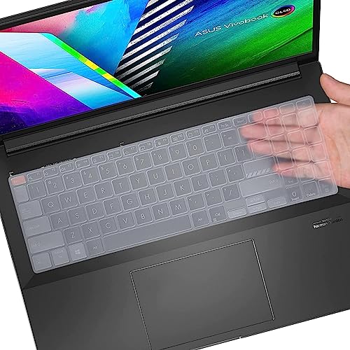 RAYA Silicone Keyboard Cover for ASUS Vivobook 15X OLED (K3504 / M3504) ASUS Vivobook S15 OLED (K3502 / K5504 / S3502 / S5504) & Vivobook 15 OLED (X1502 / X1504) Laptops (Transparent Silicone)