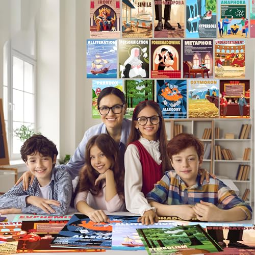 Arts de la littérature anglaise et française sans stress avec posters clairs Qeeenar - 5