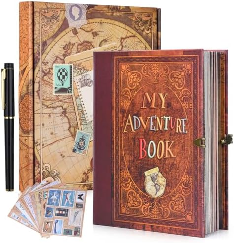 My Adventure Book Scrapbook – Retro-Style Embossed Photo Album with 124 ...