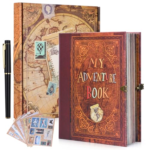 My Adventure Book Scrapbook – Retro-Style Embossed Photo Album with