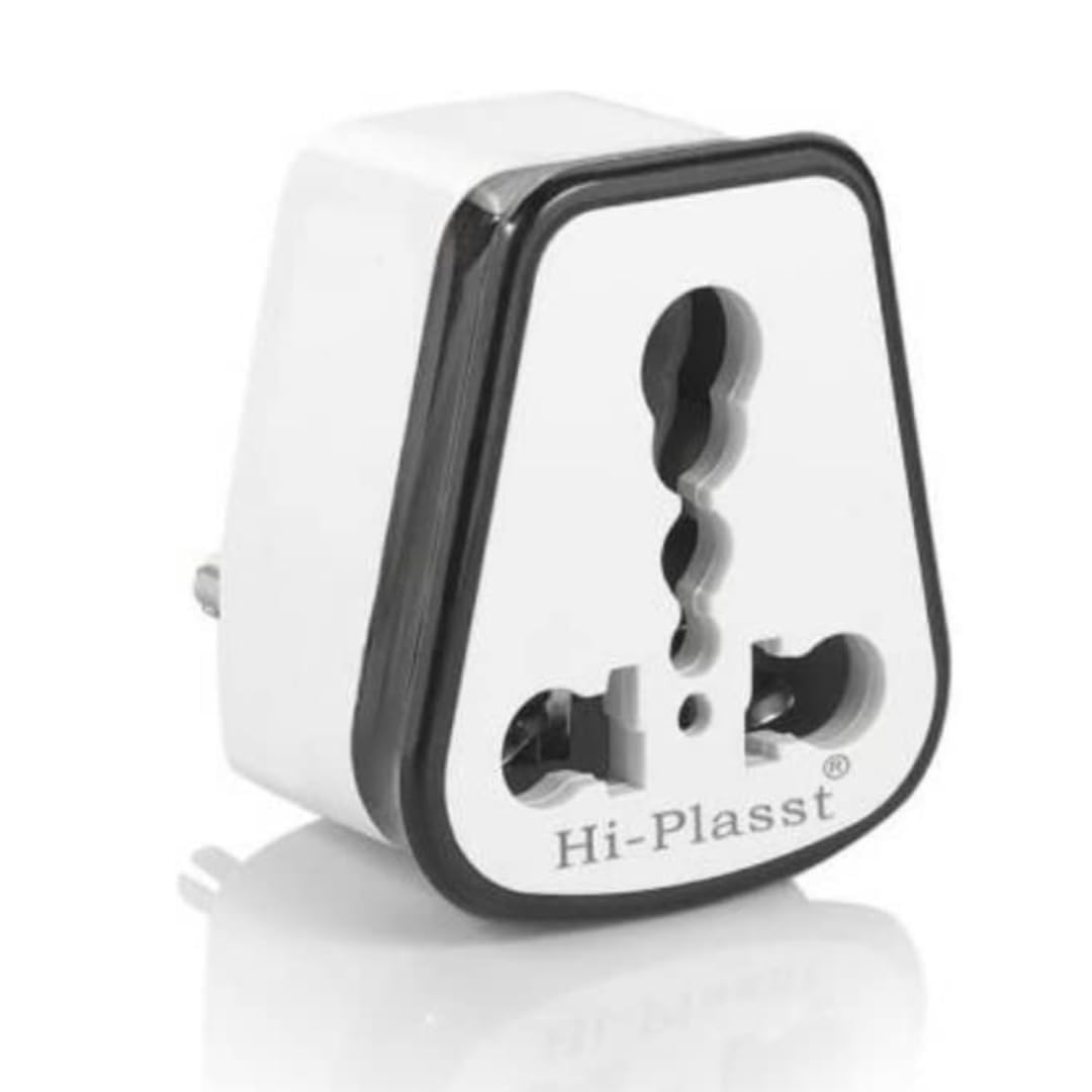 HI-PLASST(Pack of 5Pcs) 6 amp to 16 amp Converter Plug for Big Size 16 Ampere Plug Top with Universal Sockets for International Pins