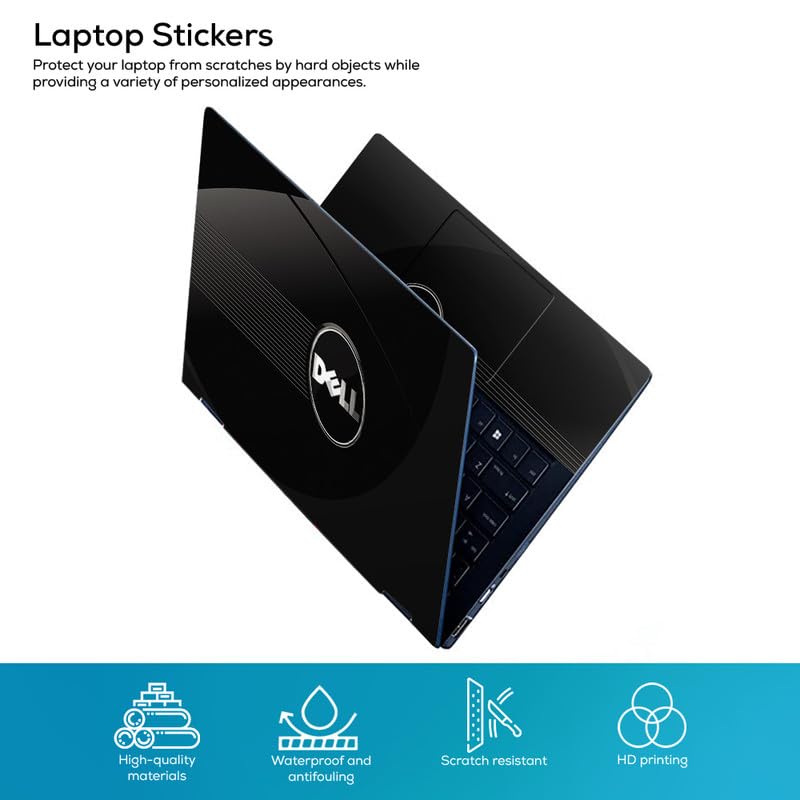 Image of Galaxsia DL40 Top+Wrist Pad Vinyl Laptop Skin /Sticker /Cover for 15 to 15.6 Inches Laptops Laminated-Removable-HD Quality Compatible for Dell-(15x10 Inches)