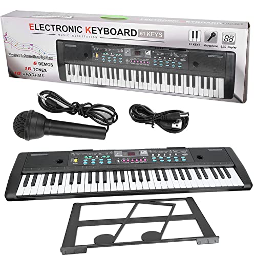 Orgue électronique Clavier éclairé électronique Percussion Effet sonore 8 Clavier électronique 61 touches pour débutants - Les Beatles, Paul McCartney, John Lennon, RIngo Starr, George Harrison Orgue électronique Clavier éclairé électronique Percussion Effet sonore 8 Clavier électronique 61 touches pour débutants