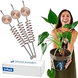 Premium Electroculture Copper Gardening Antenna Kit (3-Pack) – Tesla Coil Stakes for Vegetable Gardens, Houseplants & Indoor Flowers. Thick, 10-Gauge 99% Copper Wire, Eco-Friendly Growth Boosters