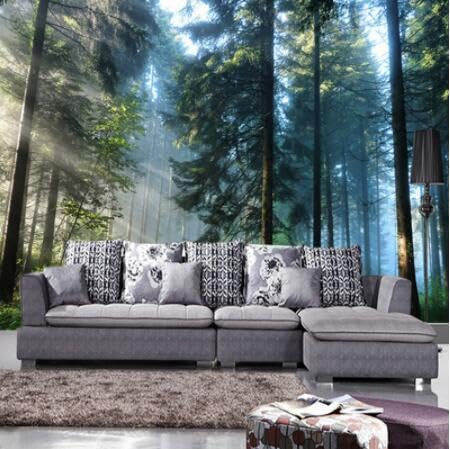 CILODO Photo Papier Peint Forêt brumeuse Papier Peint Peintures Murales 3D Personnalisées Photo Papier Peint Salon Décoration De La Maison 150cm×105cm(LxH)