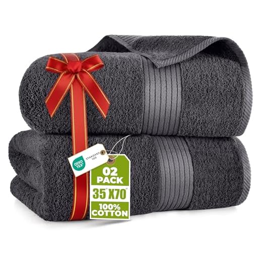 Utopia Towels - 2 Lujosa Sábana de Baño Jumbo - Toalla Extra Grande 100% algodón, Muy Absorbente y de Secado rápido - Toalla de Hotel Super Suave (180 x 90 CM, Gris)