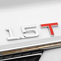 Vista 3 de AUCELI Calcomanía de Emblema e Insignia 3D de Automóvil 1.5T, 2PCS Pegatina de Metal para Puerta Trasera del Maletero del Auto, Logotipo de Placa