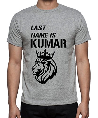 Image of Caseria Men's Cotton Printed T-Shirt -Last Name is Kumar | 100% Cotton | Half Sleeves | Regular Fit | Printed | Round Neck | Graphic T Shirt