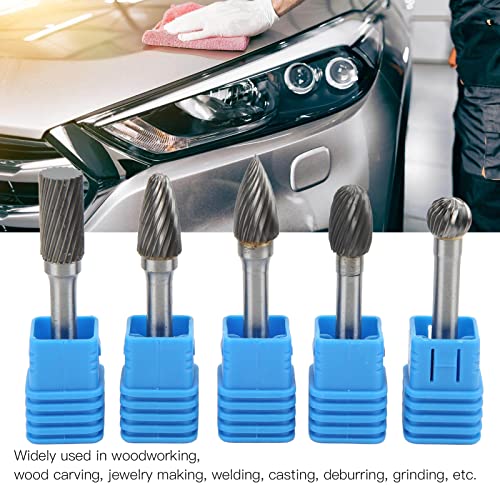 Juego de 5 fresas rotativas de carburo de tungsteno miniatura 6
