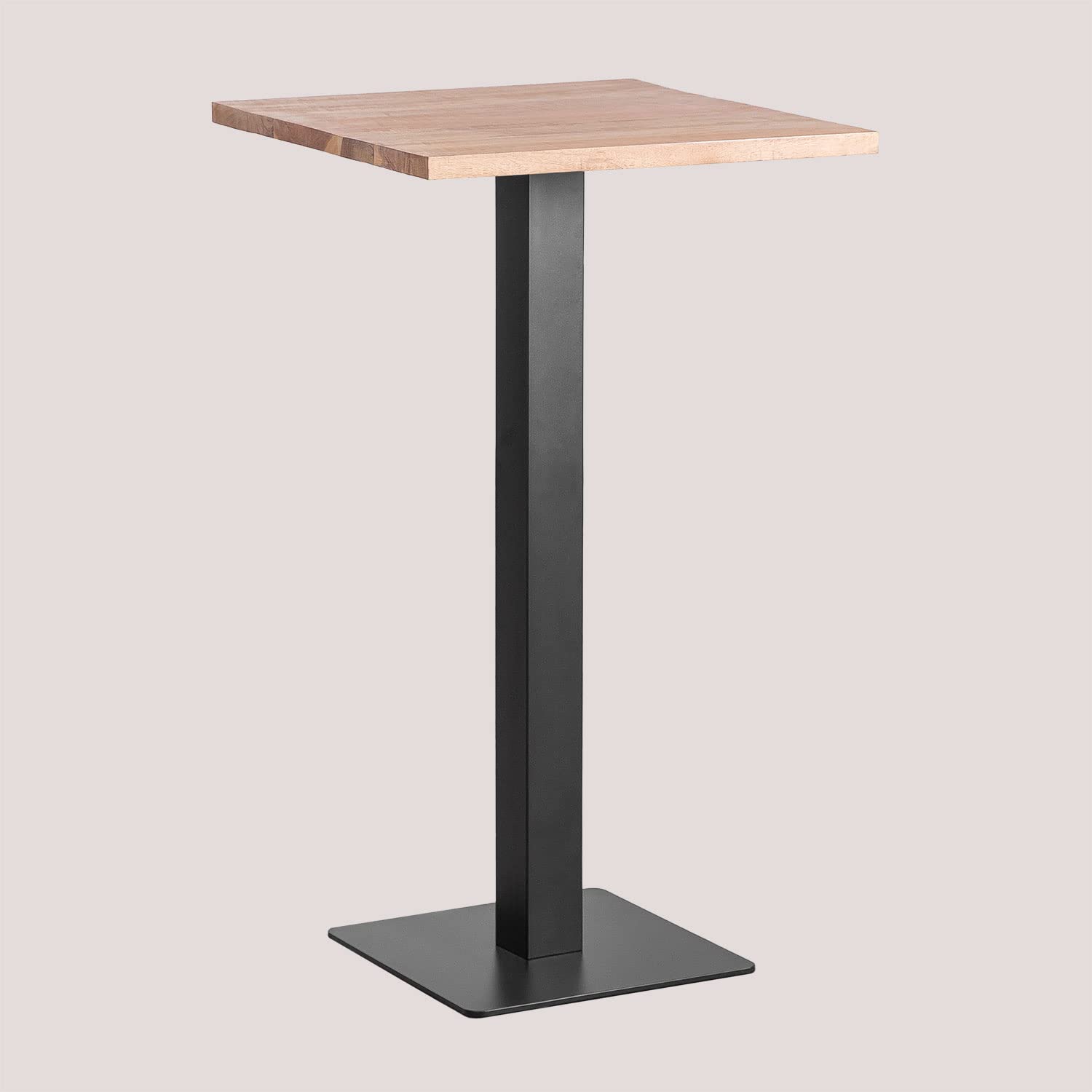SKLUM Quadratischer Stehtisch aus Akazienholz Ristretto ︎ 60 cm SCHWARZ