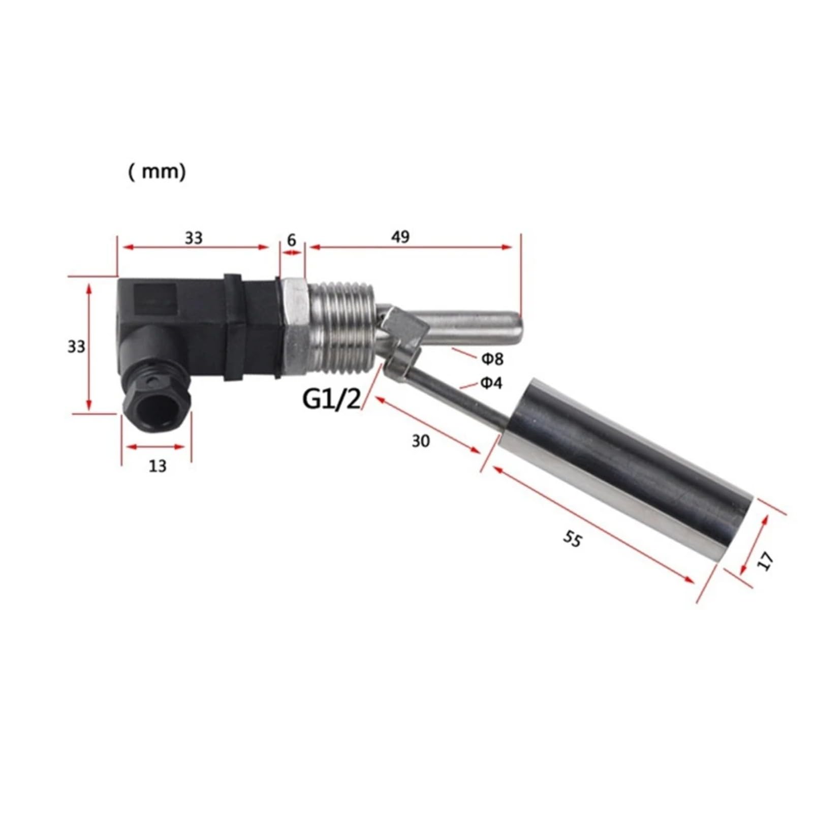1PC Sensor de nivel agua flotante lateral 220V abajo