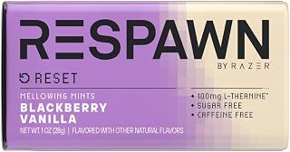 RESPAWN by Razer RESET Blackberry Vanilla Sugar Free Mints Bulk, 1 oz Packs (Pack of 8)
