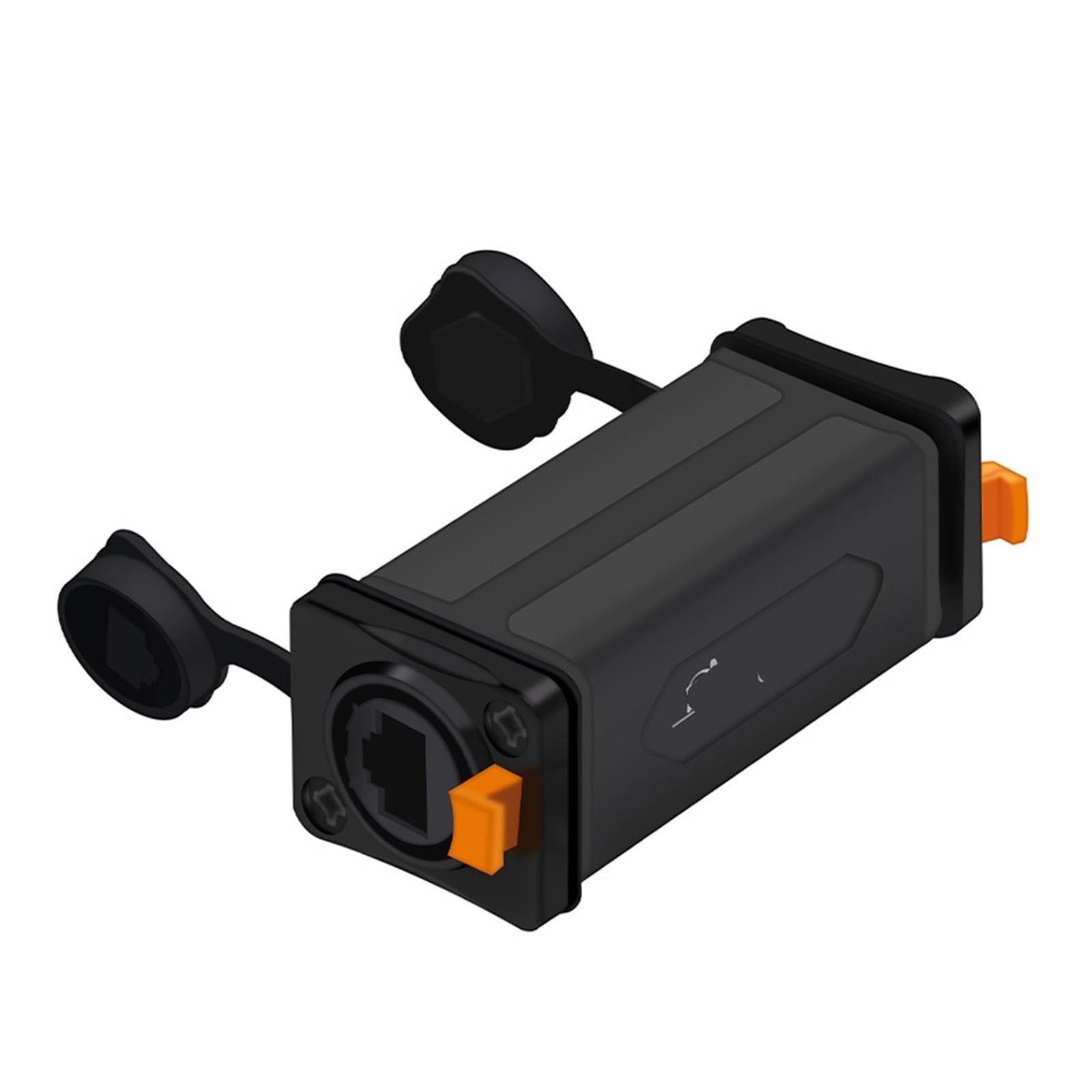 10 szt. RJ45 żeńskie złącze Ethernet, obudowa elektroniczna RJ45, adapter do montażu panelowego, konwerter (10 x tworzywo sztuczne, 65 mm)