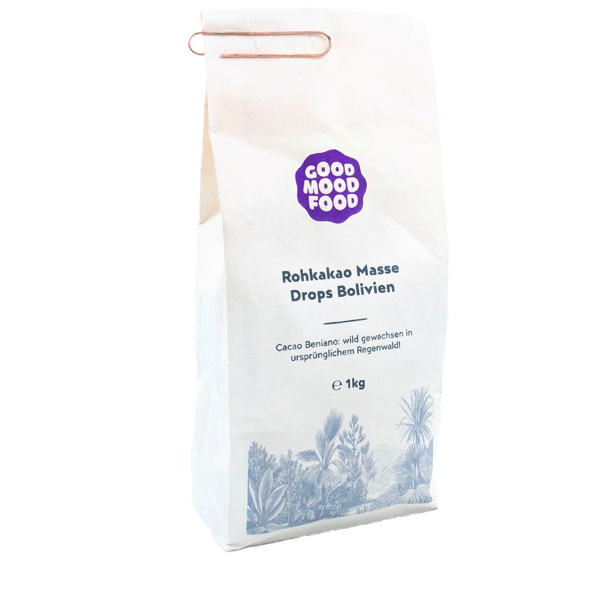 Goodmoodfood Bio Rohkakao Drops aus Wildsammlung in Bolivien 1kg - Premium Qualität, Vegan, Glutenfrei, Superfood, Nachhaltig, Fair Trade/Fair gehandelt