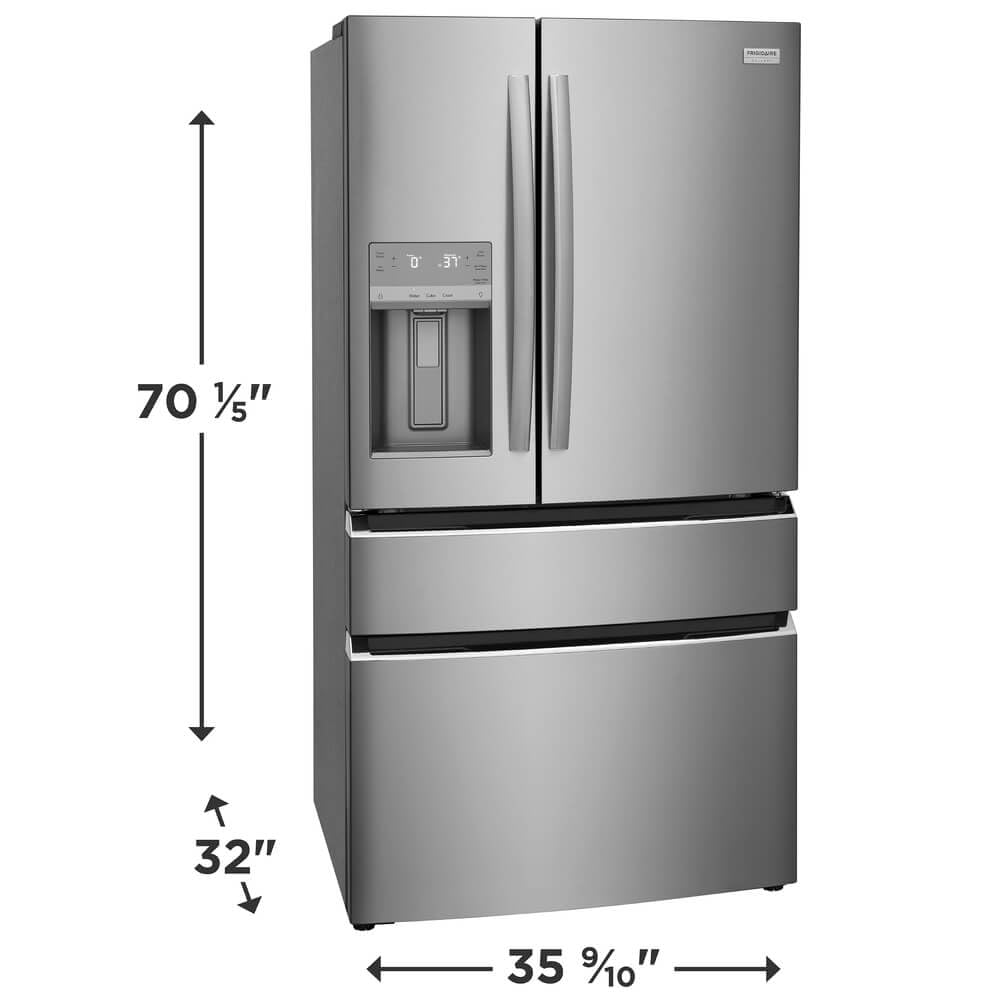 Frigidaire Gallery 21.5 cu. ft. 4-Door French Door Refrigerator in Stainless Steel, Counter-Depth GRMC2273CF on Fridge.com