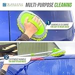 Car Cleaning Brush Microfibre Mop Telescopic Car Wash Brush With Extendable Handle Scratch Free Head Car Washing Kit Suitable For Cleaning Cars Caravans Van Truck Boat Etc