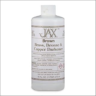 JAX Brown Darkener - Metal Finishing Solution - Antique Finish Without Heat or Electricity - Pint