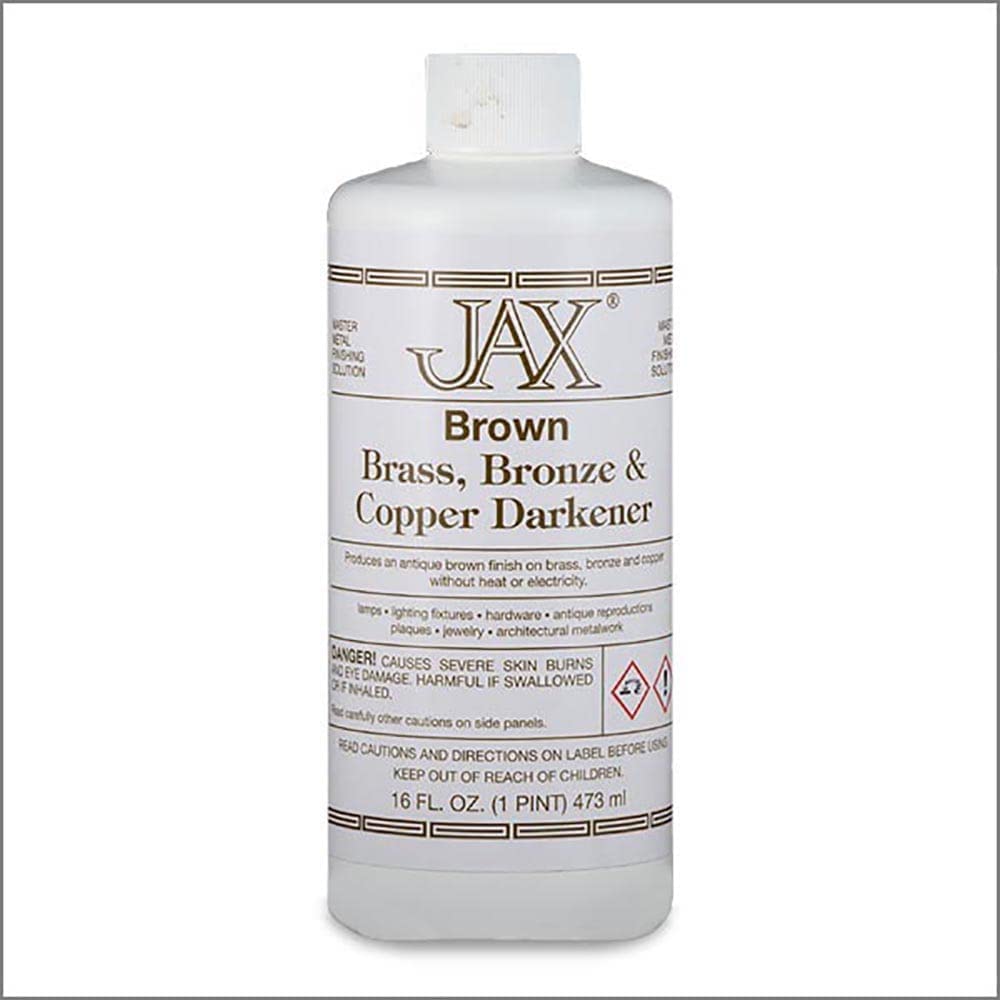 JAX Brown Darkener - Metal Finishing Solution - Antique Finish Without Heat or Electricity - Gallon