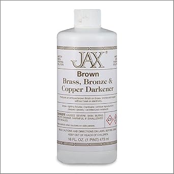 JAX Brown Darkener - Metal Finishing Solution - Antique Finish without Heat or Electricity - Pint
