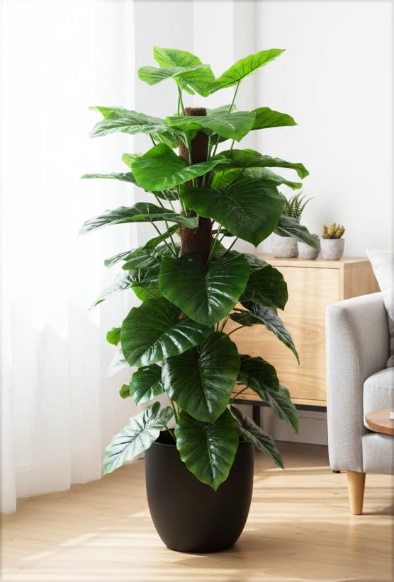 Kaykon Big Artificial Tree Money Plant Tree for Home Decor Without Pot - 5 Feet/60 inch