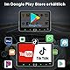 Android Autoradio 1Din Wireless CarPlay Wireless Android Auto Radio mit Bildschirm 7 Zoll 4G+64G Car Play Touch Display mit Bluetooth FM/AM RDS WiFi GPS Navi SWC EQ 1 Din