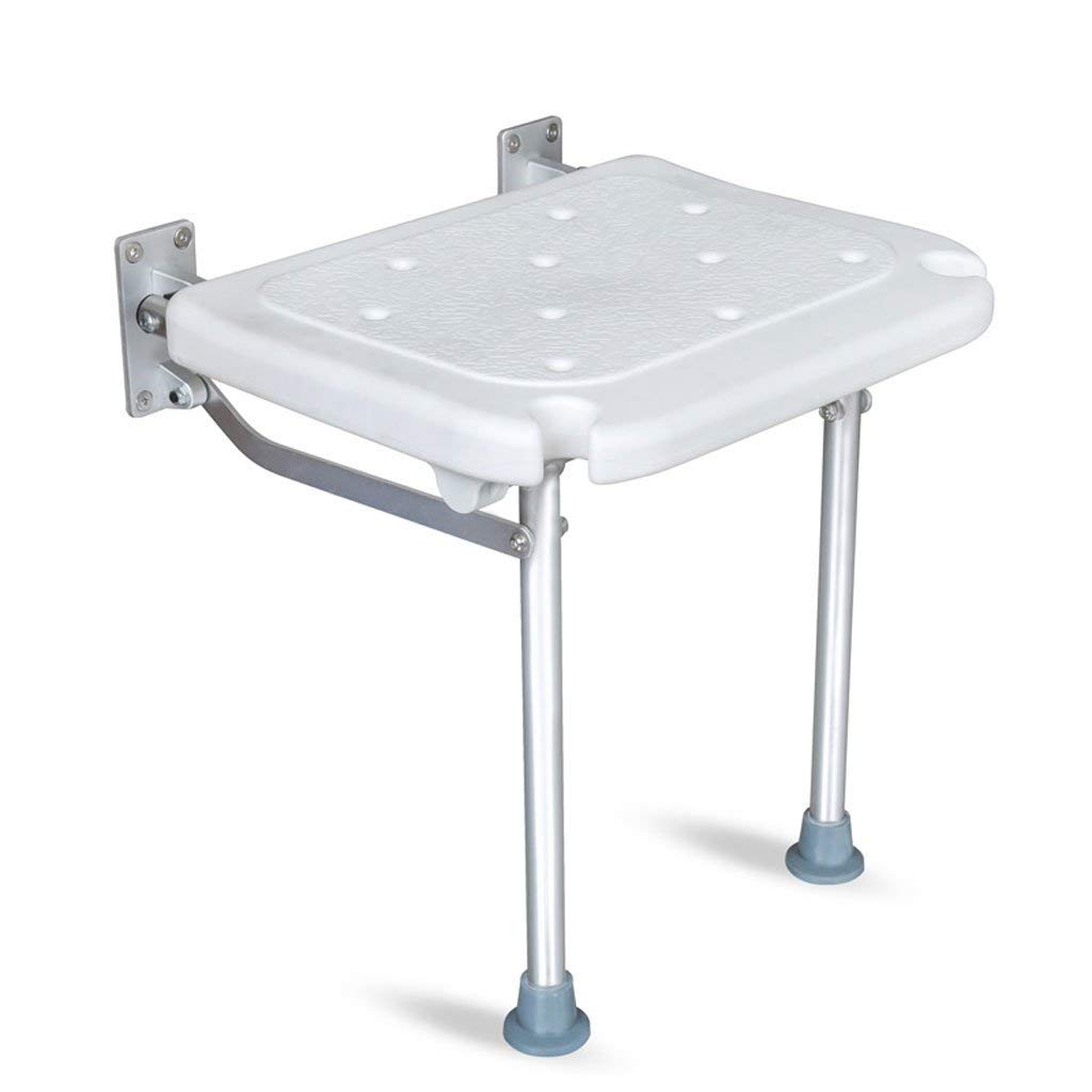 Taburete de Hoja abatible montado en la Pared Ducha Plegable Asiento de baño Seguridad en el baño Banco de baño Antideslizante con Patas
