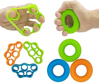 Hand Grip Strengthener, Finger Exerciser, Grip Strength Trainer (6 PCS)*New Material*Forearm Grip Workout