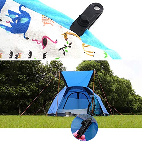 LYXMY Clip de Lona Snap Nylon Caravan Abrazadera de toldo a Prueba de Viento Accesorios de Viaje Tienda de campaña Agarre Camping al Aire Libre Senderismo Hebilla Fija Deportes(10 Piezas)