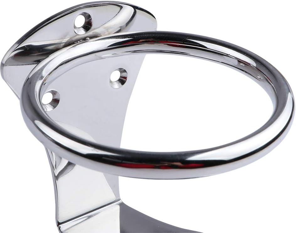 2 Pack Boat Cup Holders,Stainless Steel Ring Drink Holder,Ringlike Wall Mounted Cup Holder for Marine Boat Yacht