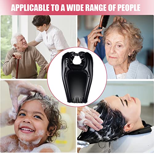 Inflatable Hair Washing Basin For Sink At Home, Portable Shampoo Bowl, Hair Washing Sink For Bedridden, Handicapped, Kids, Seniors, Pregnant, Wheelchair Person At Bedside And Kitchen Sink Use(Black) #TOP5