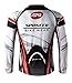 sponeed Men's Cycing Jersey Spring Biking Bicycle Shirt with Pockets Bike Tops US XXL Multi Red