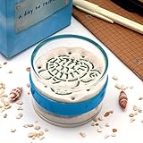 Canplow Sand Paperweight 2.5- inch Round, Flip Over to See Turtle & Dolphin Sand Pattern, Beach Sand