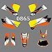 MXP DST0865 3M pegamento Motocross calcomanía Kit para 125 200 250 300 350 450 500 525 540 SX XC EXC 2004