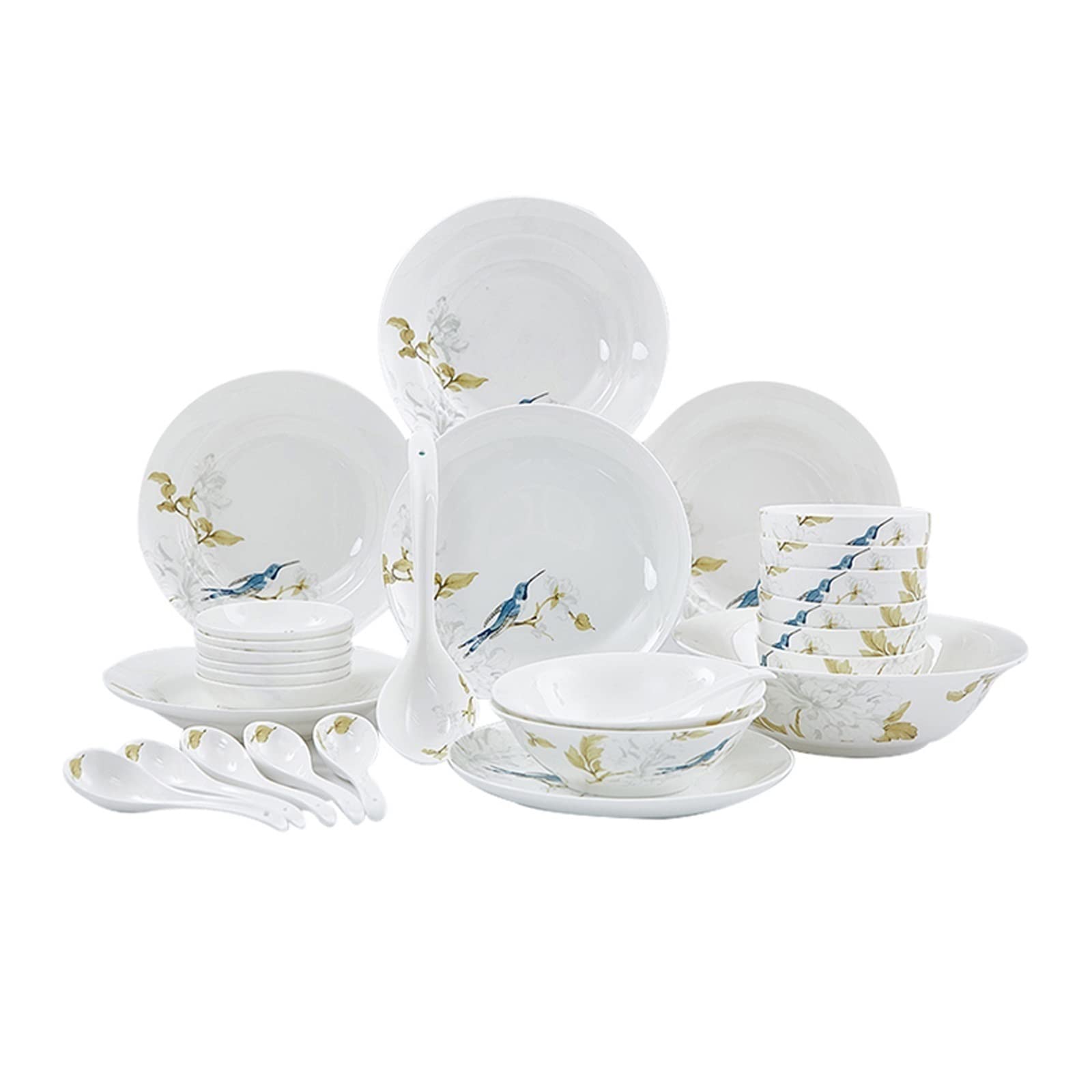 H3TF5J Ceramiczny zestaw talerzy obiadowych, 28-częściowy zestaw stołowych, nietopcy i łatwych do czyszczenia płyt obiadowych, zastawa stołowa w kuchni domowej, oszklone zastawa stołowa z wysokim