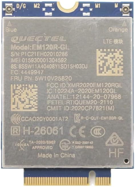 New Genuine Wireless Card WWAN for ThinkPad P14s T14 T15 X13 Gen 2 X1 Yoga 6th Gen Gen 2 5W10V25820 5W10V25821
