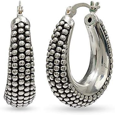 Vista 4 de LeCalla - Juego de pendientes de plata de ley (2 pares)