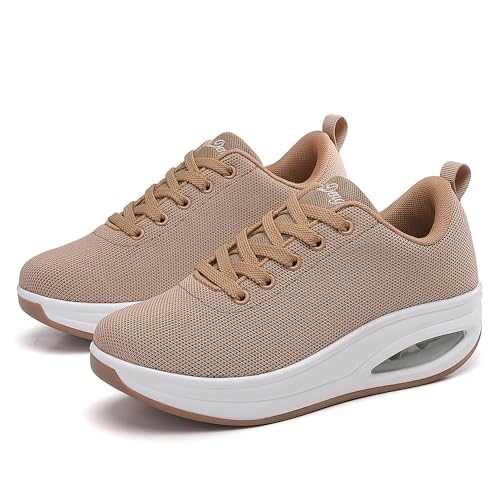 Image of Walking Shoes for Women Air Cushion Nurse Slip Resistant Work Running Sneakers Food Service Platform Comfortable All Day Weight Light