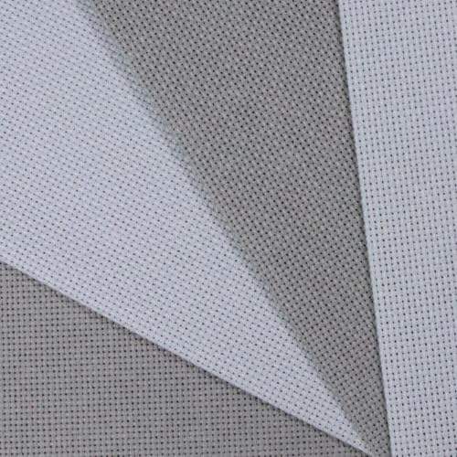 Image of KCS 4 /6 pc of 12 inch x 18 inch 18 Count Cotton Aida Cloth Cross Stitch Fabric (4 pc, Light Grey+Medium Grey)