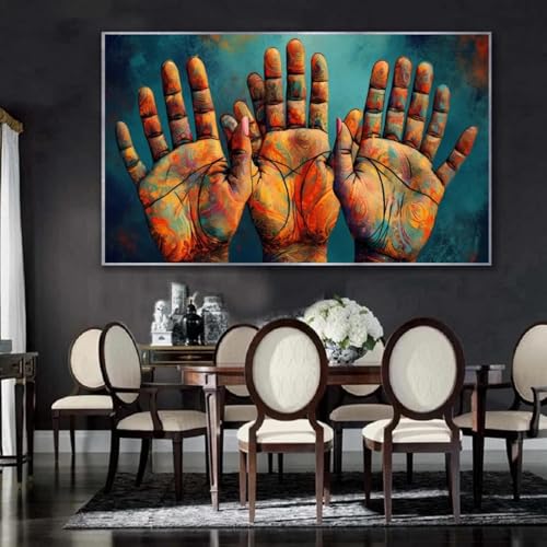 Affiches colorées à motifs propices peinture graffiti sur toile salon 55x100 cm