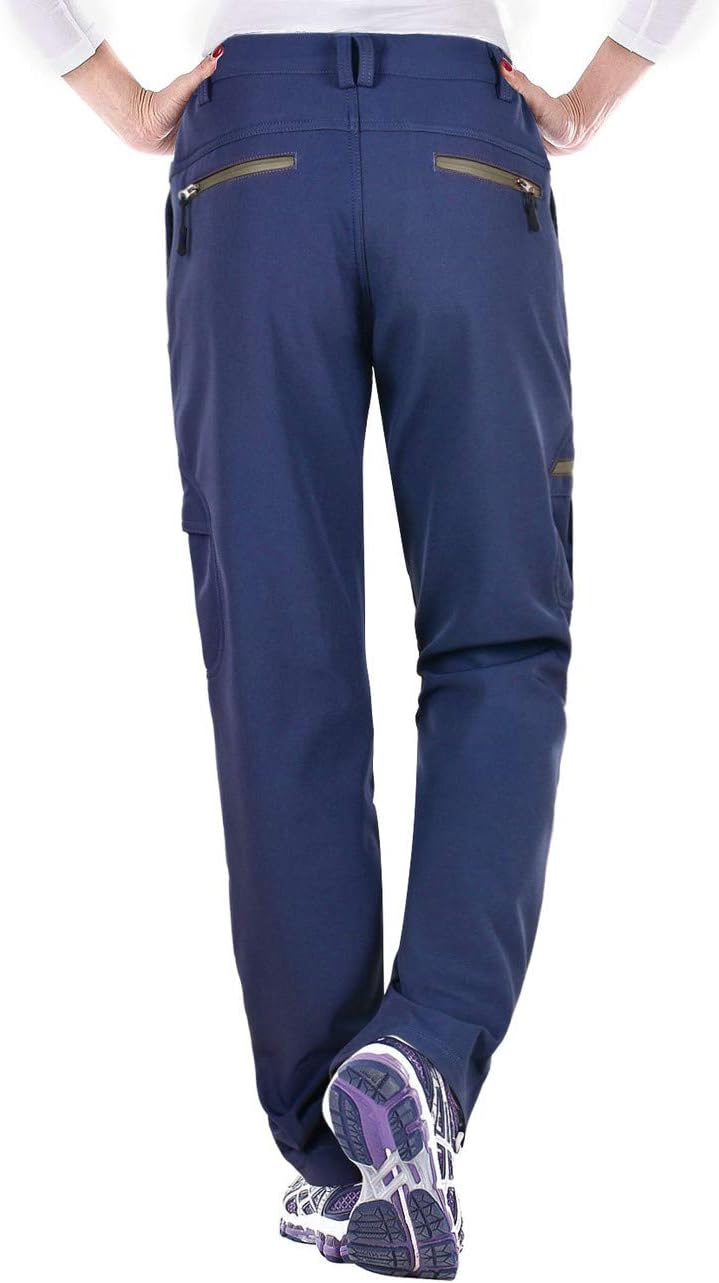 unitop Women's Snow Ski Pants Windproof Outdoor Quick Dry Fleece Lined Hiking Trousers