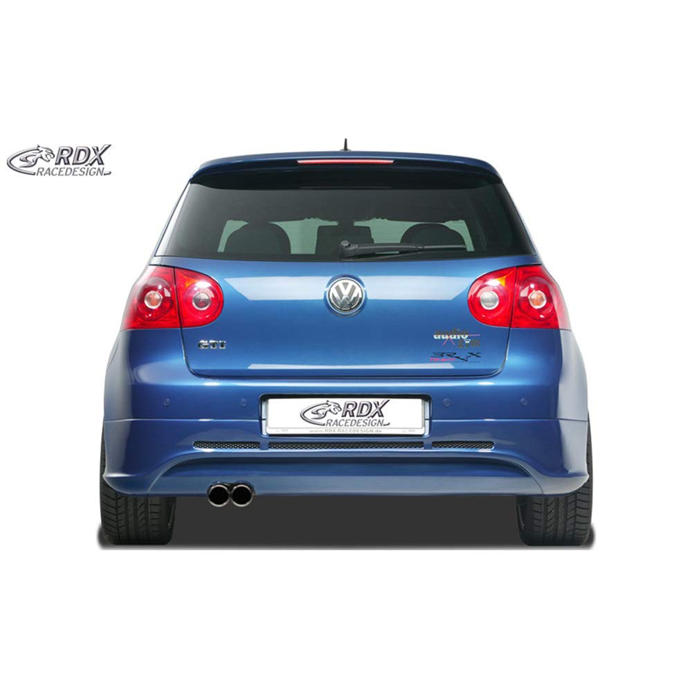 Minigonna posteriore compatibile con Volkswagen Golf V GTI/R Hatchback 3/5-porte 2003-2008 (scarico sinistra) escl. Variant/Plus (ABS)