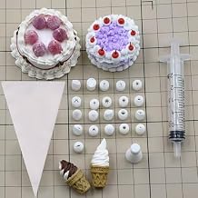 21 pieces Original Mini Clay Nozzles, Cupcake Icing Piping Kit, Hand Decorating Tips Accessories Precision Mini Tools DIY decoration - with a Converter Headand 10PCS Pastry Bags & Tips Set