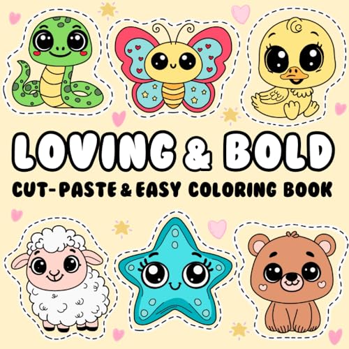 Loving & bold: cut-paste & easy coloring book