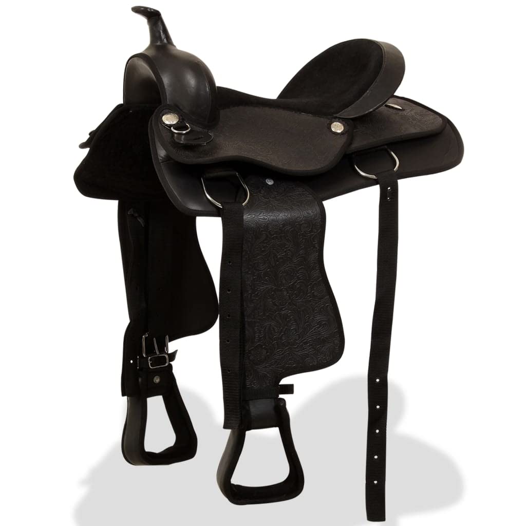 Western-Sattel Zoll aus Echtleder mit Halfter Brustblatt braun für Reiter und Pferd vielseitig geeignet für Outdoor, Freizeit, Turnier, Dressur, Springen und Wanderritte