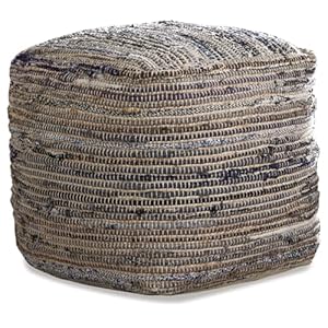 Signature Design by Ashley Absalom Hemp Pouf, 16 x 16 Inches, Multicolored Signature Design by Ashley Absalom Hemp Pouf 16 x 16 Inches Multicolored
