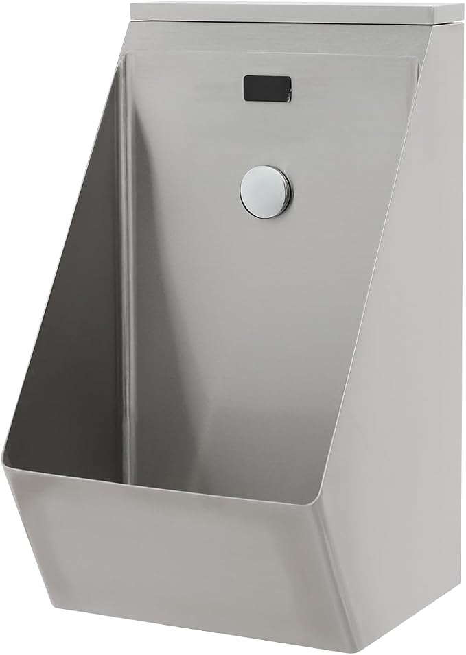 Orinal automático sensor montaje pared acero inoxidable miniatura 4