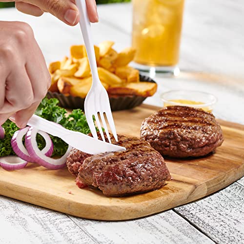 image for Pantry Value [1000 Count] Lightweight White Plastic Forks - Disposable